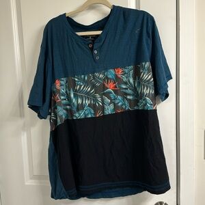 Premium Xpression tropical Henley Men’s Big and Tall